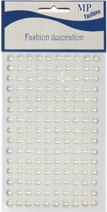 mezze perle adesive in confezione da 150 pezzi