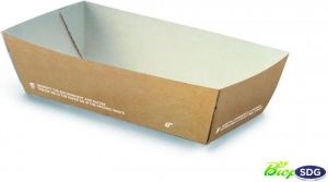 VASCHETTA PORTA ALIMENTI FRITTI in cartoncino compostabile per take away, delivery e fast food - ingrosso vendita online