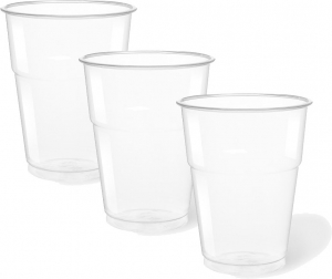 Bicchieri in R-Pet trasparenti (50 pezzi)