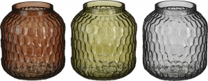Vasetto squamato in vetro colorato